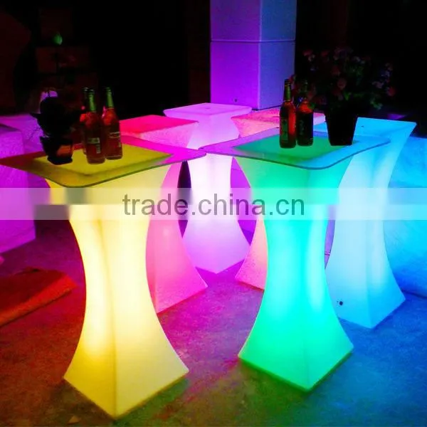 Atmosphere Creating Color Changing Outdoor Event Bar Table