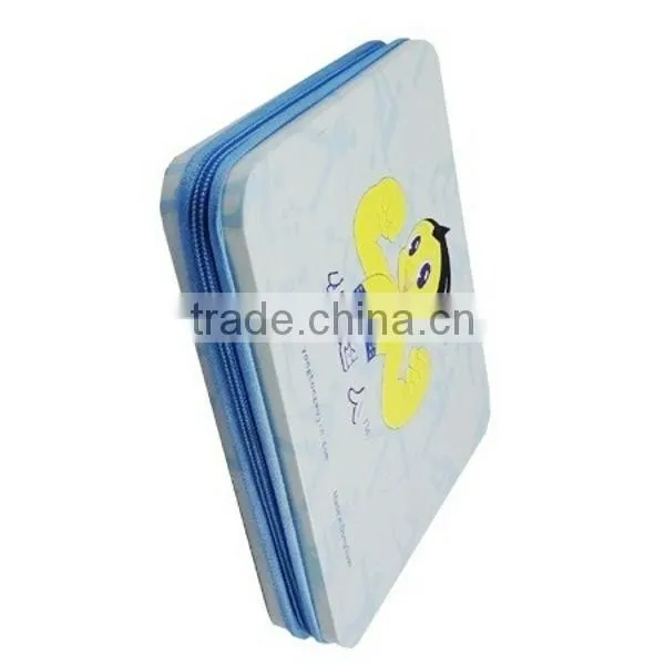 R149 square zippered cosmetics tin case