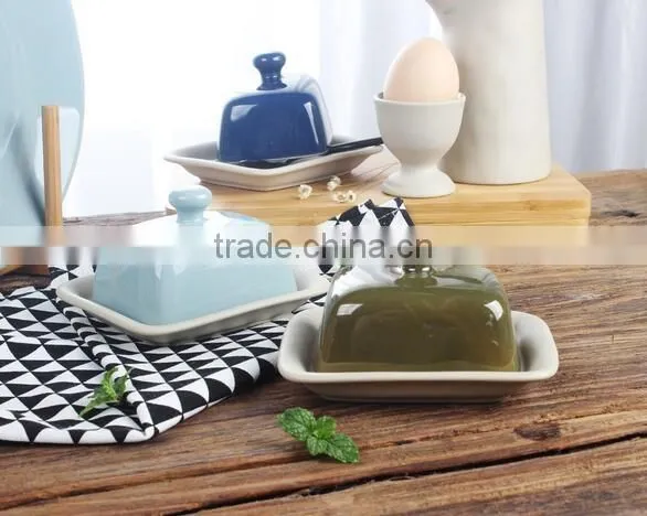 9'' Cearamic butter plate personalized ceramic plates ceramic microwave dish plate