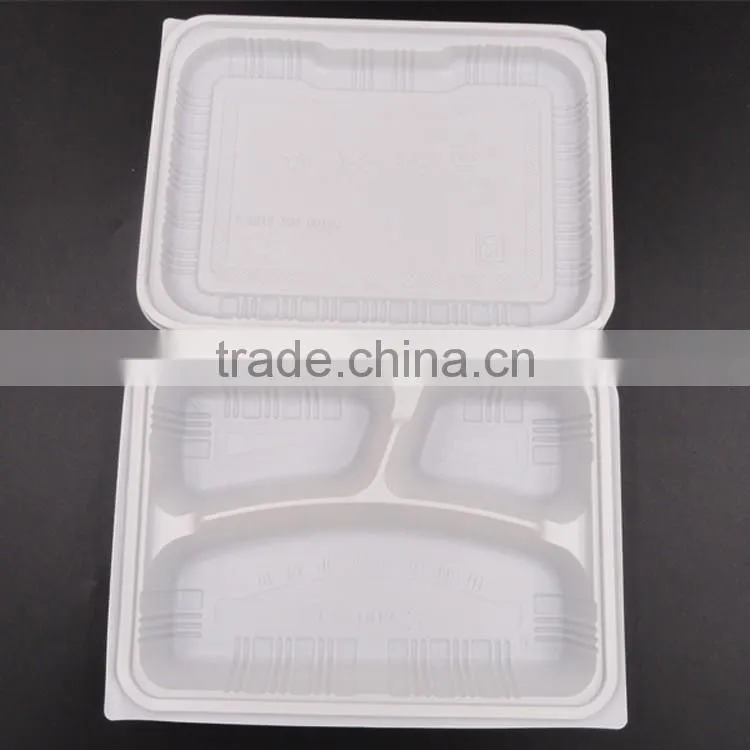 4-compartment Bento Lunch Box,Disposable Safe Plastic Food Container