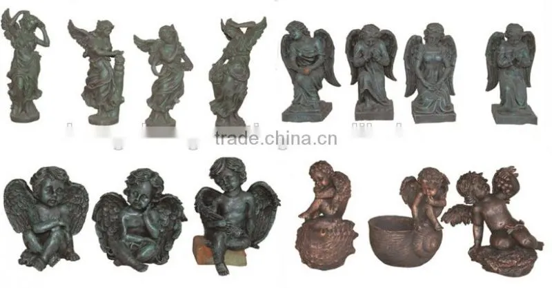Garden Cast Iron Little Angel Statues