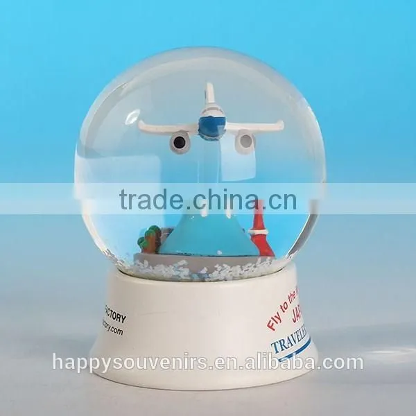 Handmade Resin And Glass Water Ball for boys, cool plane snowdome