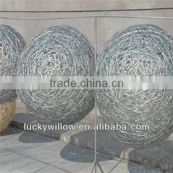 Pretty hanging decorative willow ball with light