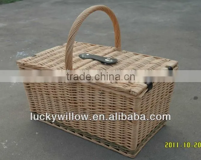 wholesale large wicker storage basket with lids and handle
