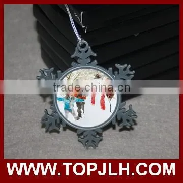 promotion dye sublimation photo print Christmas snowflake decoration