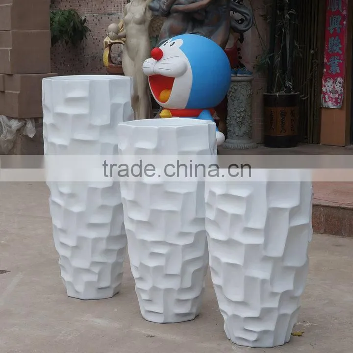Large white frp flowerpot