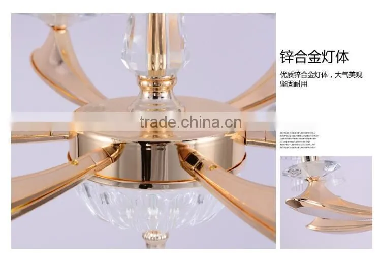 M988 Momoda decorations luxury simple Crystal living room bedroom golden home lighting chandelier pendant lamp