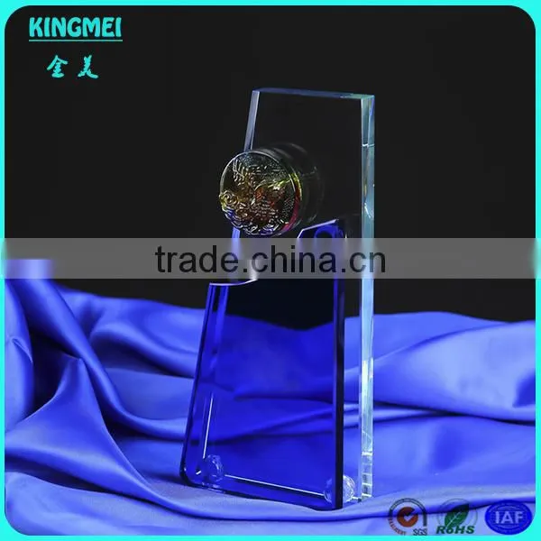 Good quality crystal award & trophy & crafts Coloured glaze trophy