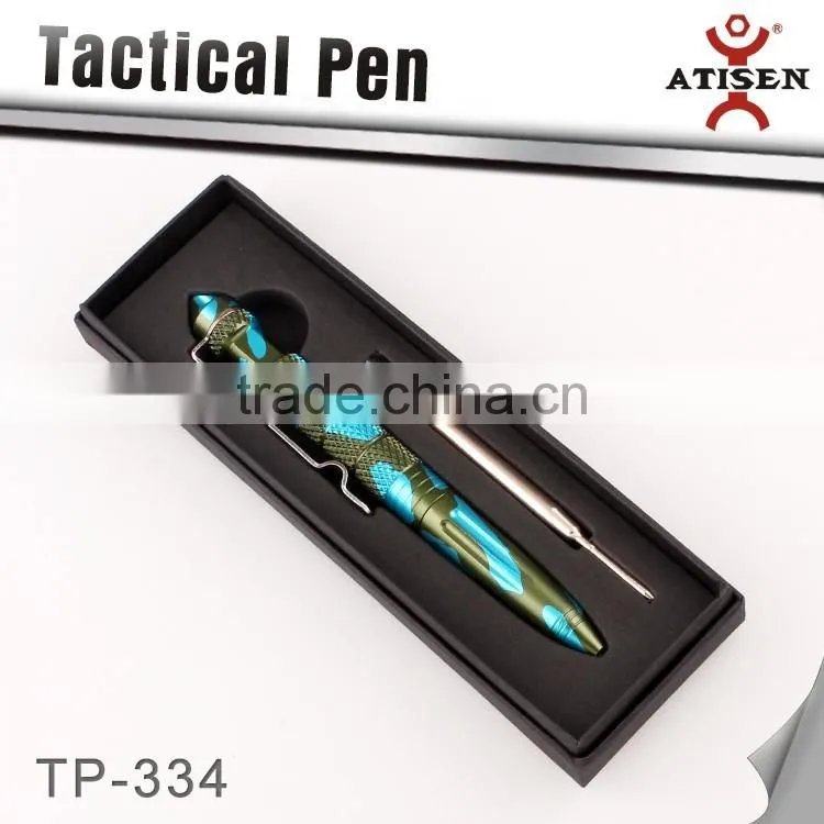 Aluminum Tactical Pen Glass Breaker in Camo color Self Defense Military combat