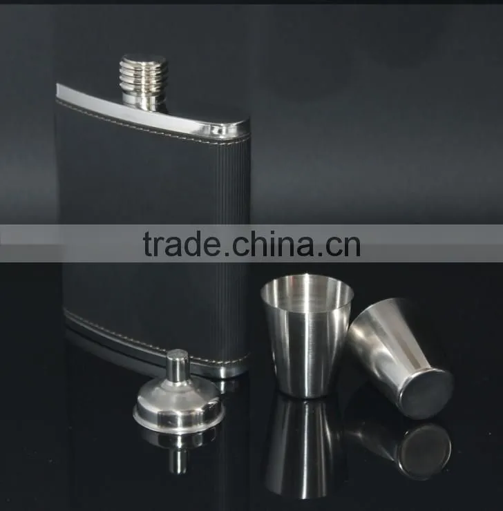Manufacturer Price 7oz stainless steel hip flask set