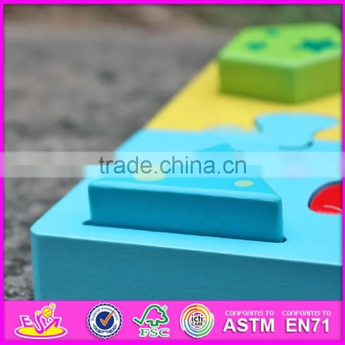 2016 new design geometry puzzle wooden educational toddler toys W13E071