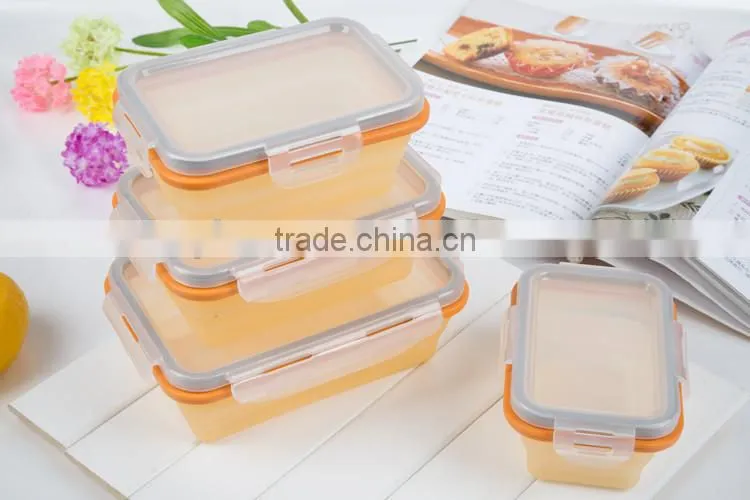 Collapsible food storage containers,silicone preservation box