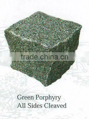 green porphyry cube stone