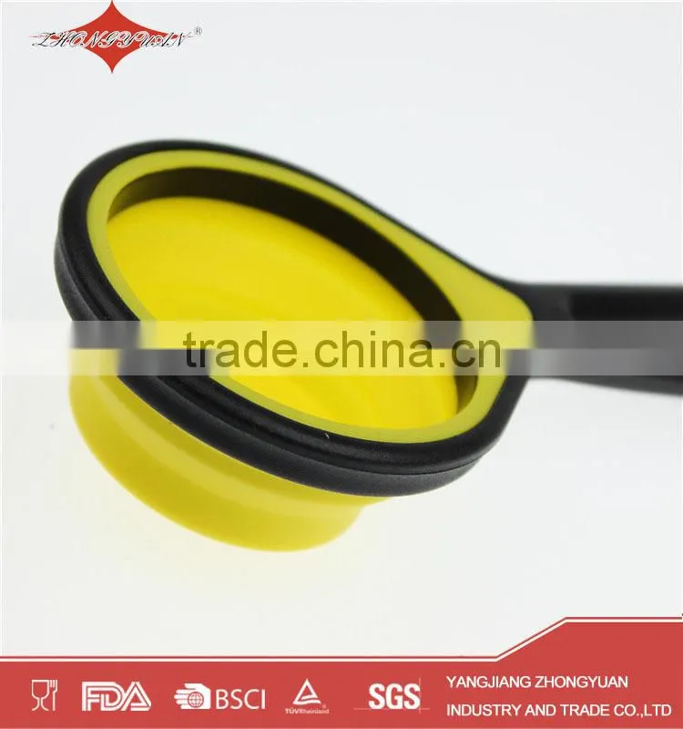 Multicolor new design 4pcs of silicone measuring tools measuring spoons