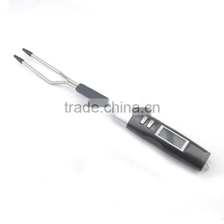 Temperature fork with LED light
