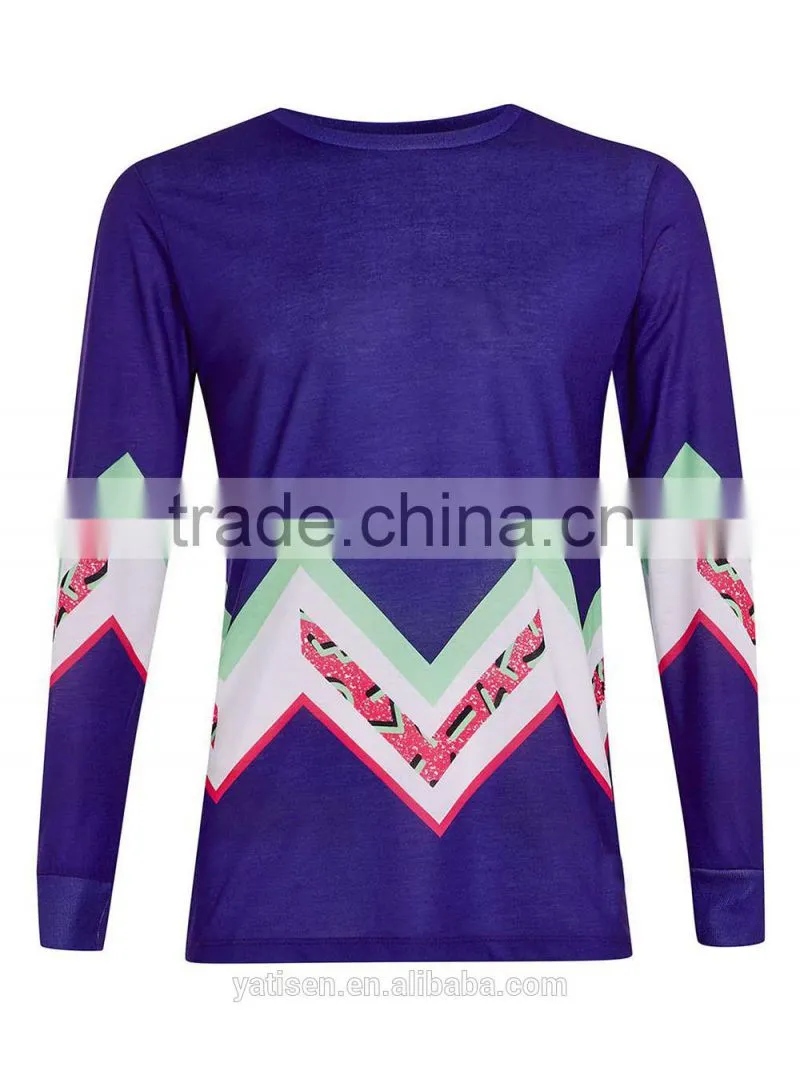 OEM Sports T-Shirt for men tight fit long sleeve t shirt with curved hem slim fit training shirts