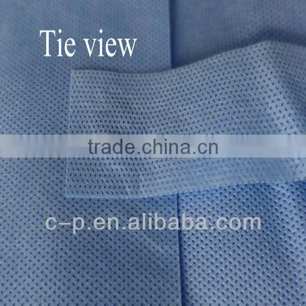 Disposable Blue SMS Nonwoven Surgical Gown With Elastic Cuff