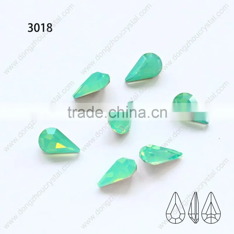 COLORS small crystal teardrop shaped glass beads for clothing/jewelry/shoes/bags decoration