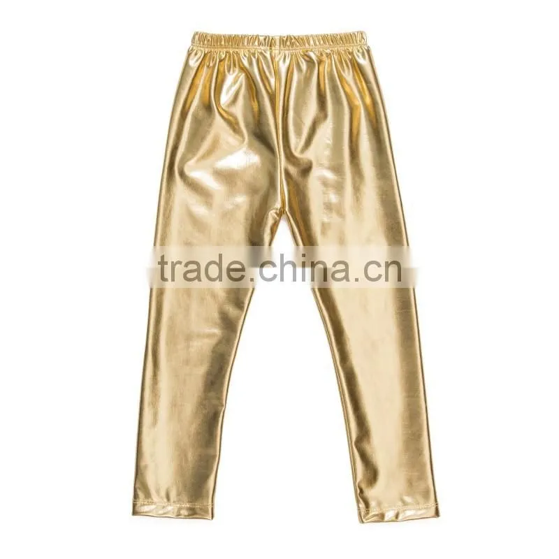 Hot sales baby clothing baby leggings boutique baby leather trousers kids long pants
