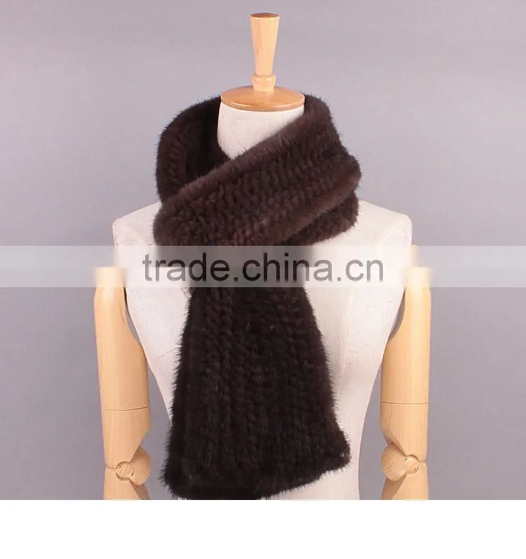 wholesale real mink Scarf With Pocket Shawls And Scarves long fur scarf