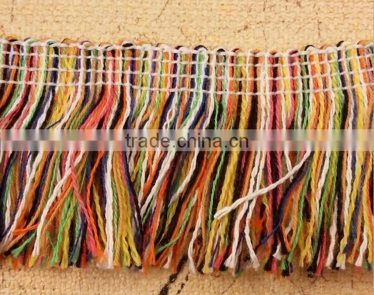 hot sale handmade 100% cotton tassel decorative with braided