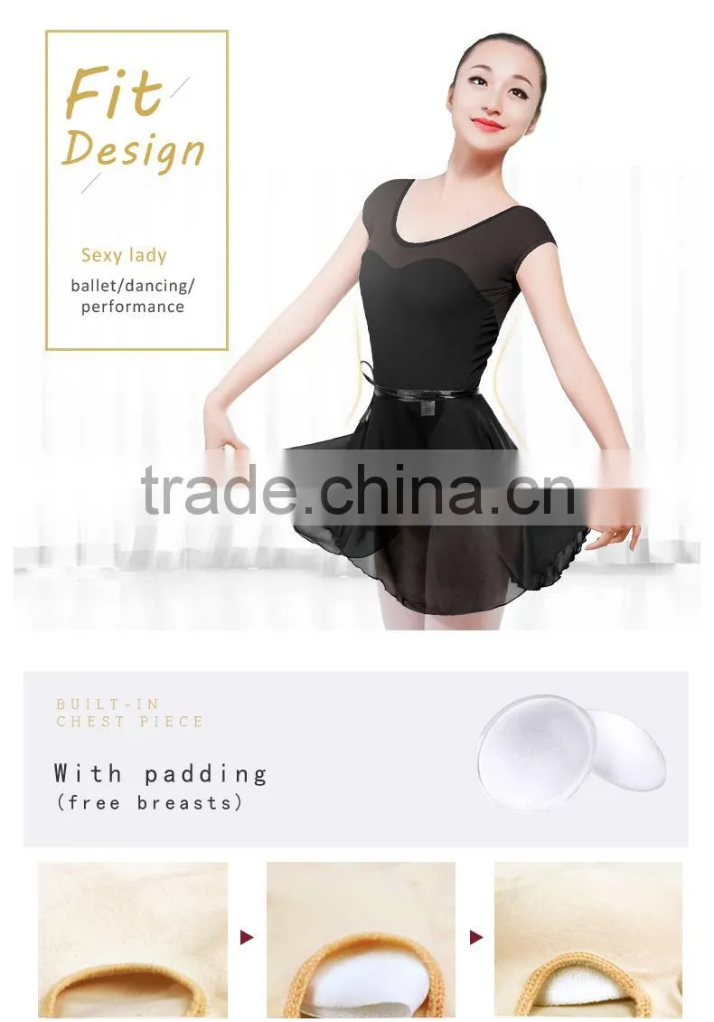 adult ballet leotard mesh gymnastic leotard insert pad
