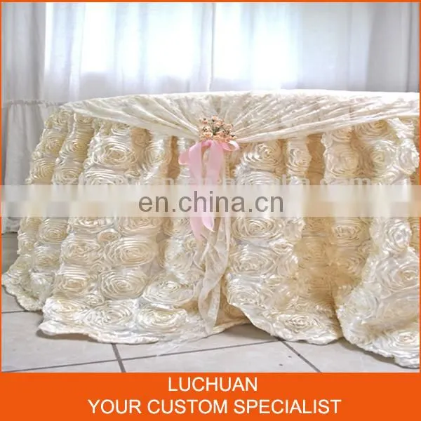 New Design Wholesale Rosette Party Tablecloth