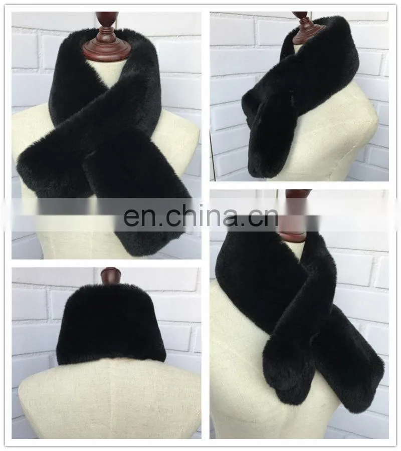 2017 Autumn Winter Warm Outdoor Rabbit Fur Colorful Scarf