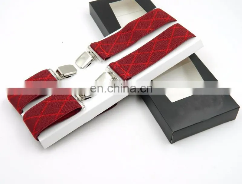 Yiwu wholesale fashion X shape Jacquard braces suspenders for men custom suspenders men's suspenders