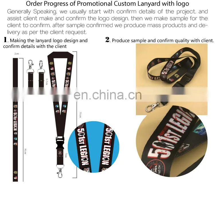 make one custom silk sreen satin lanyards