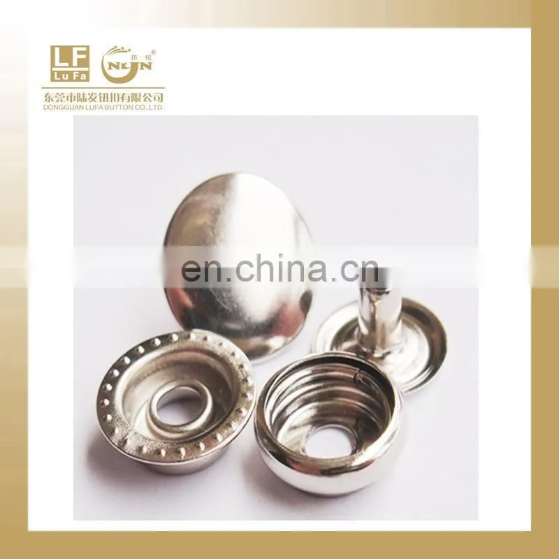 polished mirror like silver finish metal snap button for overcoat,high quality press studs fasterners trimming button