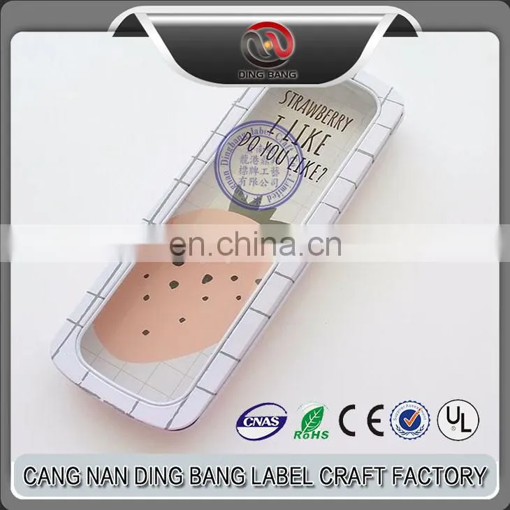 Wholesale Promotion Cheap Custom Award Souvenir Lovely Friuts Style Square Shape Metal Tin Pencil Case With Window