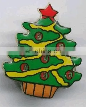 Christmas decorating gifts flashing lapel pin multiple shapes China supplier
