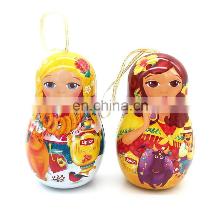 High Quality nesting tin doll / gift tin for packaging