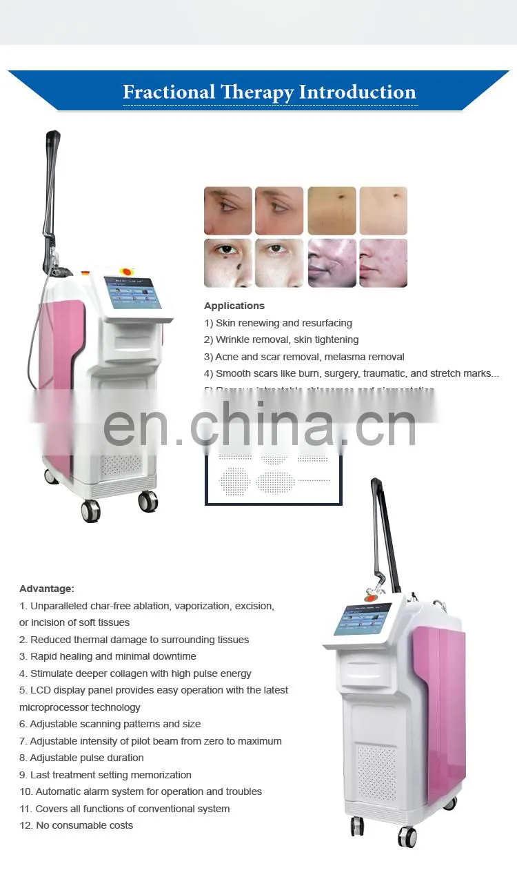 Renlang 4D fractional co2 laser machine for skin rejuvenation Scar removal vaginal tightening