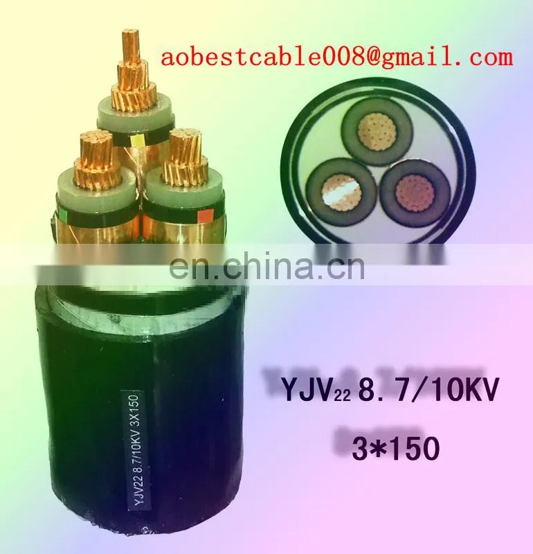 YJV22 0.6/1KV low Voltage 3x150 power cable