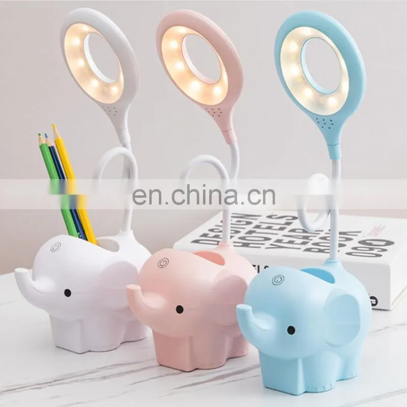 2020 Amazon 3 modes dimmable usb charging wireless LED desk lamps for kids study reading