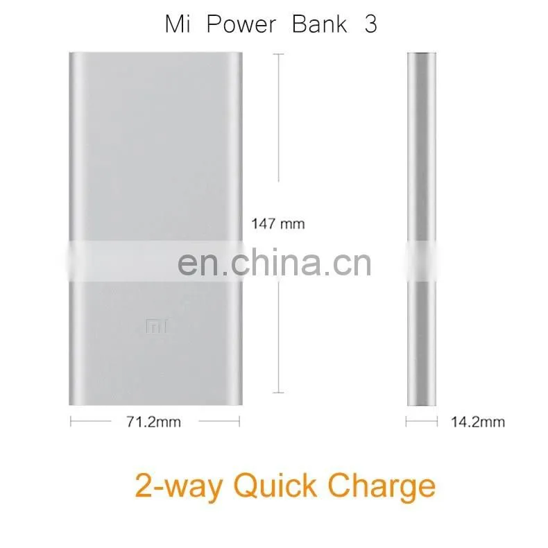 2020 Xiaomi Mi Power Bank 3 10000mAh USB Type C Two-Way 18W Quick Charging Powerbank External Battery Pack Portable Charger