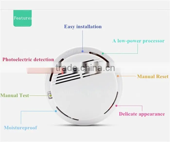 Security and stability Photoelectric Wireless Smoke Detector for Fire Alarm Sensor Cordless New Home Sensor