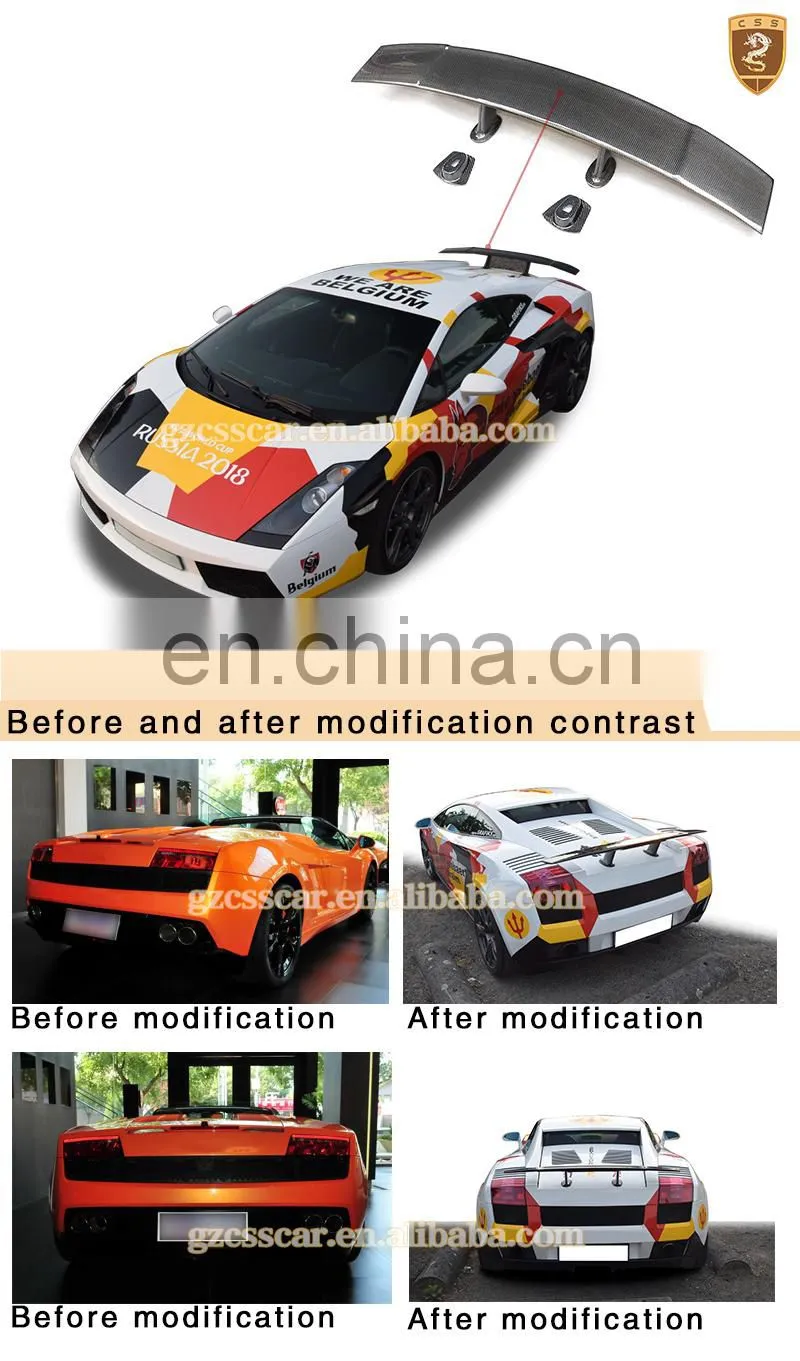 carbon fiber rear spoiler for Gallardo LP550