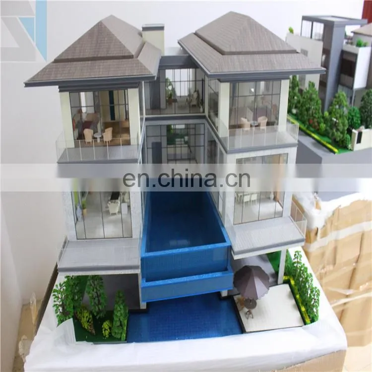 Quality assured luxury model for sales , led 3d miniature building scale model