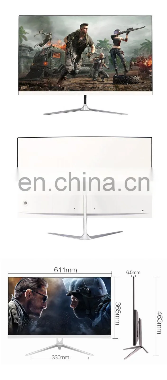 27 Inch Led Monitor Computer FHD Curved Monitor Desktop Gaming Display Full HD 1080P 4K 60HZ 1ms