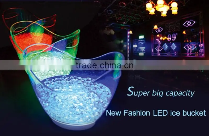 colorful flashing acrylic led ice bucket