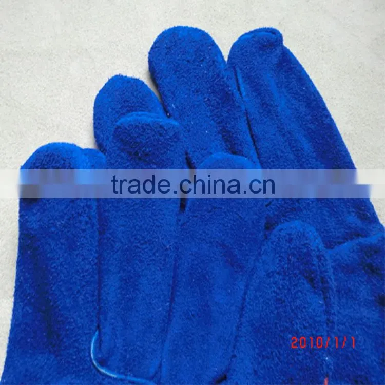 CE standard AB grade cow split leather machinist working safety leather gloves