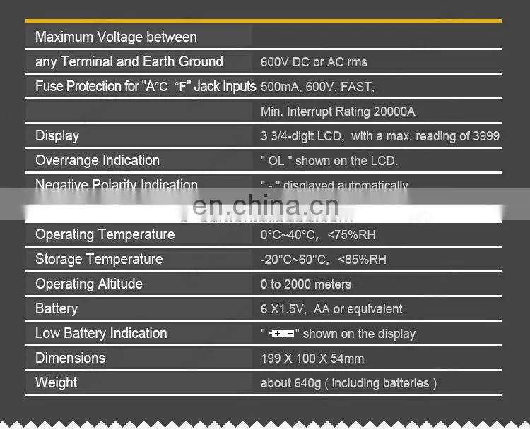 All-sun EM132 Automotive Multimeter Digital Auto Diagnosis Tacho Meter AC DC Amp Volt Ohm Temp Battery Tester Engine RPM