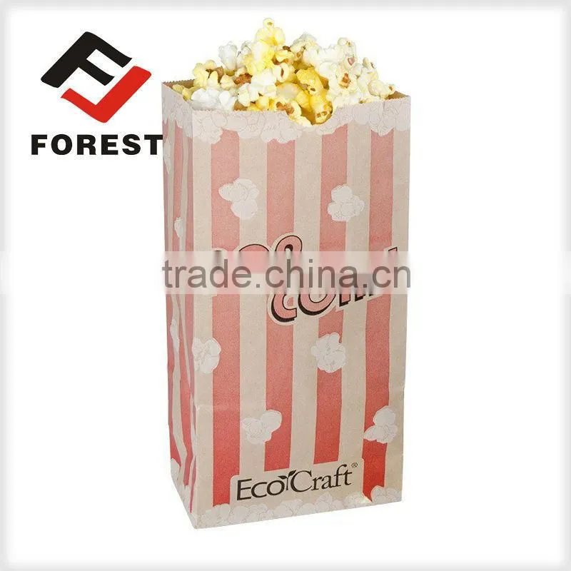 Paper popcorn bags and laminated recyclable paper bags