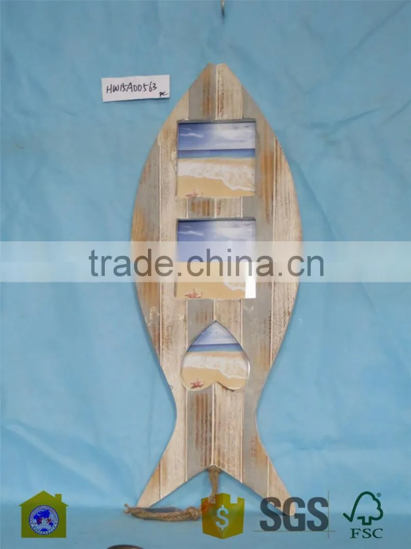 cheap new design vintage wood hanging photo picture frame wholesale for home decor. HW15A00563