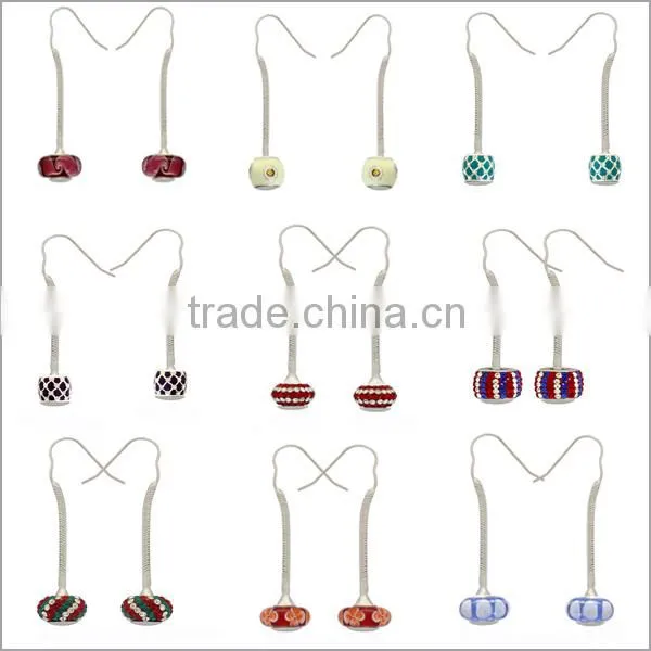 murano lampwork glass bead earrings for young women