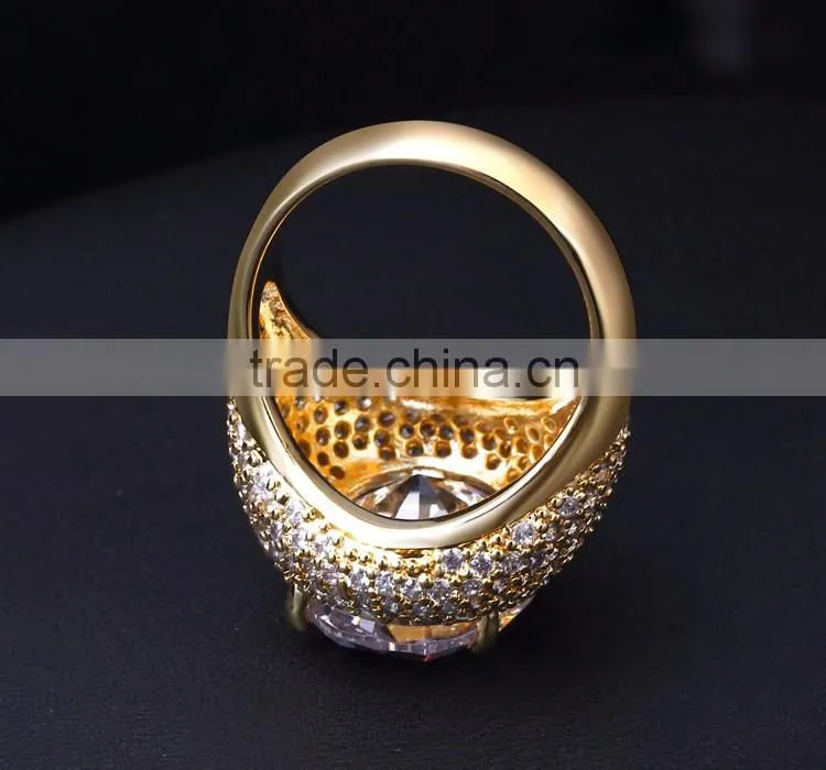 On Sale Fall 2016 Bridal Jewelry Big Zircon Crystal Propose Gorgeous Oval Ring