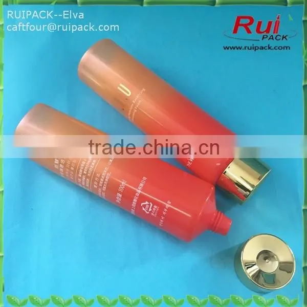 150ml 200ml plastic cosmetic cream tube packing, LDPE hand cream tube, cosmetic plastic soft tube with screw cap